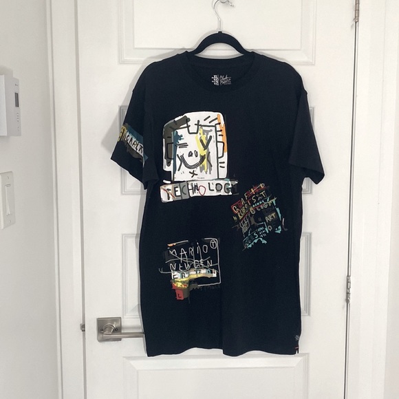 BLEECKER & MERCER - graphic tee with embroidered details size XL - Picture 2 of 6